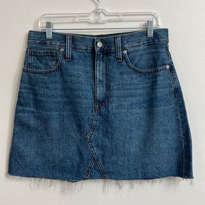 Madewell Rigid Denim A Line Skirt